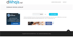 Desktop Screenshot of dwhois.net